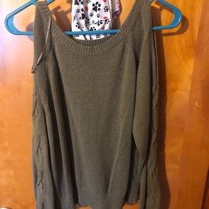 Cold shoulder sweater
